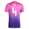 Fotballtrøye Tyskland Tah 4 Bortedrakt EM 2024 Kortermet